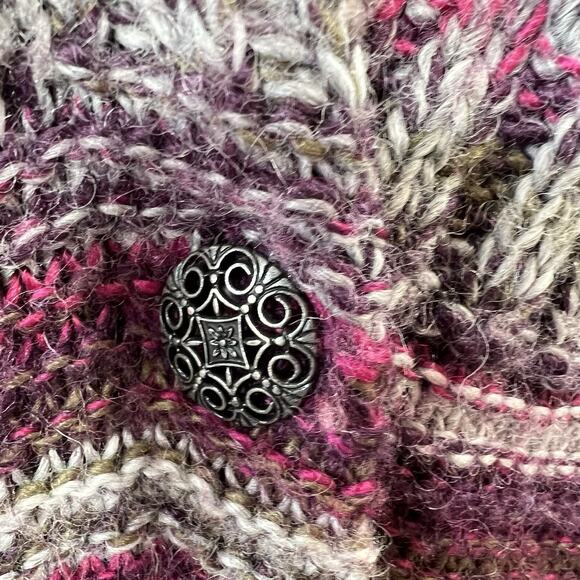 J. Jill Womens Wool Blend Cardigan Sweater Sz S Multicolor Lagenlook Artsy Gypsy - Picture 3 of 8